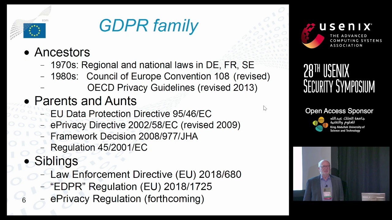 USENIX Security '19 - From Privacy by Design to Data Protection by Design: The Challenges of