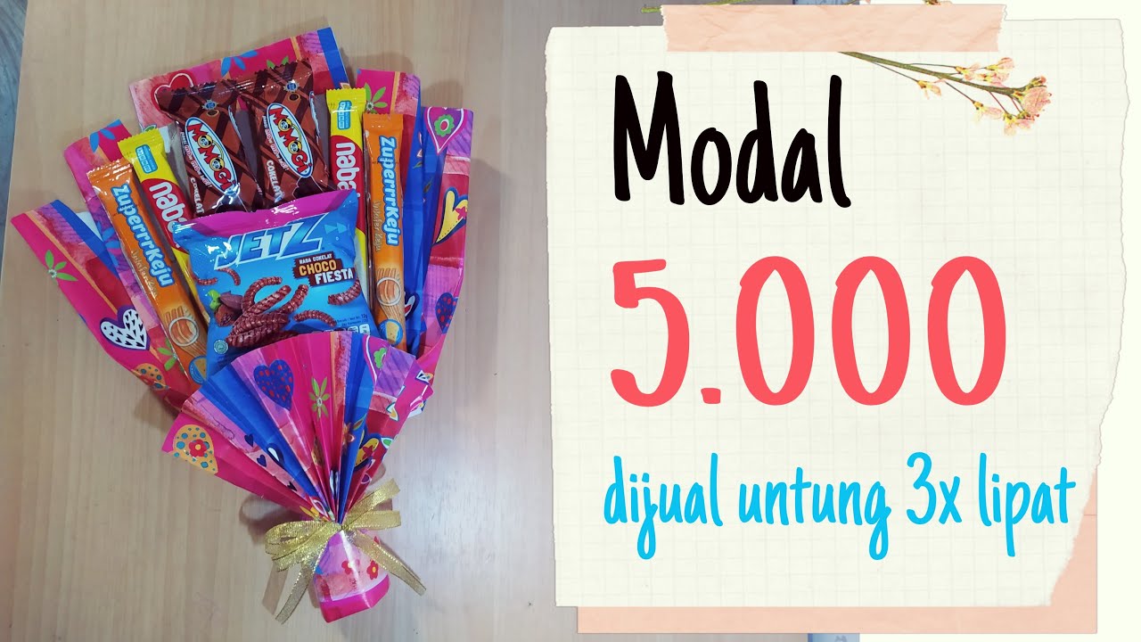 Bucket Snack Low Budget | Buket Snack Pakai Kertas Kado
