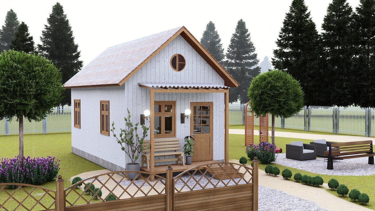 Cozy Traditional Small House Design | 4x7 Meters with Loft (295 Sqft) | 300 Sqm Lot