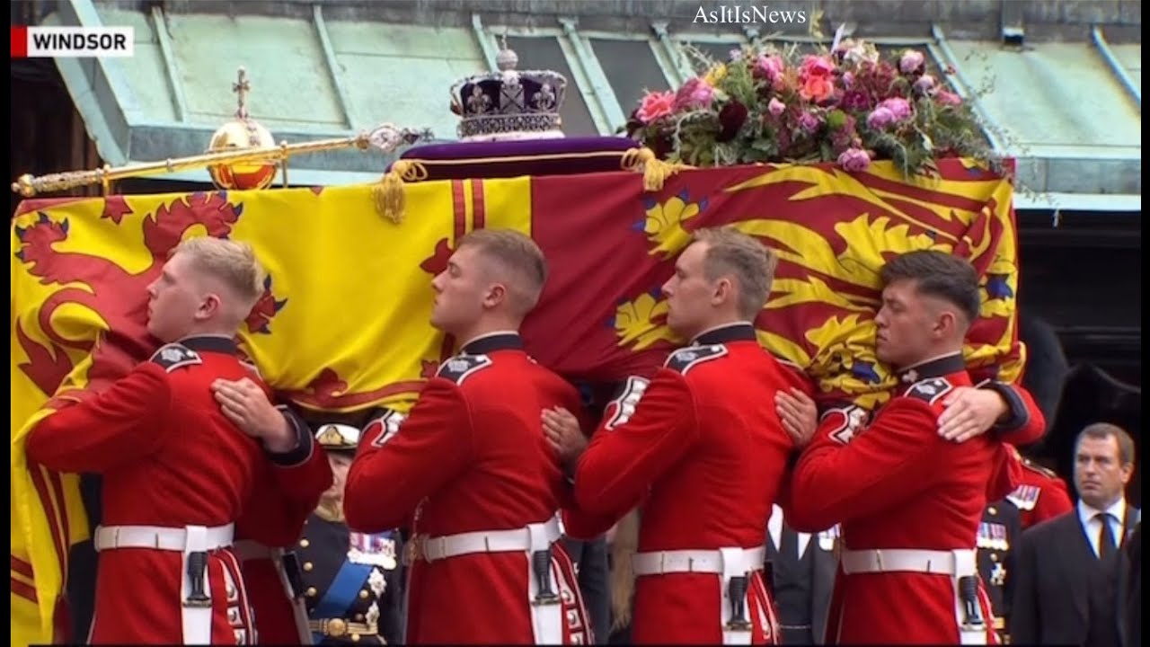 The Late Queen Elizabeth II funeral At St George's Chapel