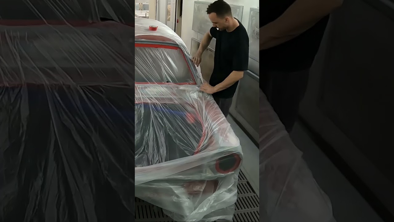 Masking and Spraying Resto Finish Poly Primer to XR Falcon Parts