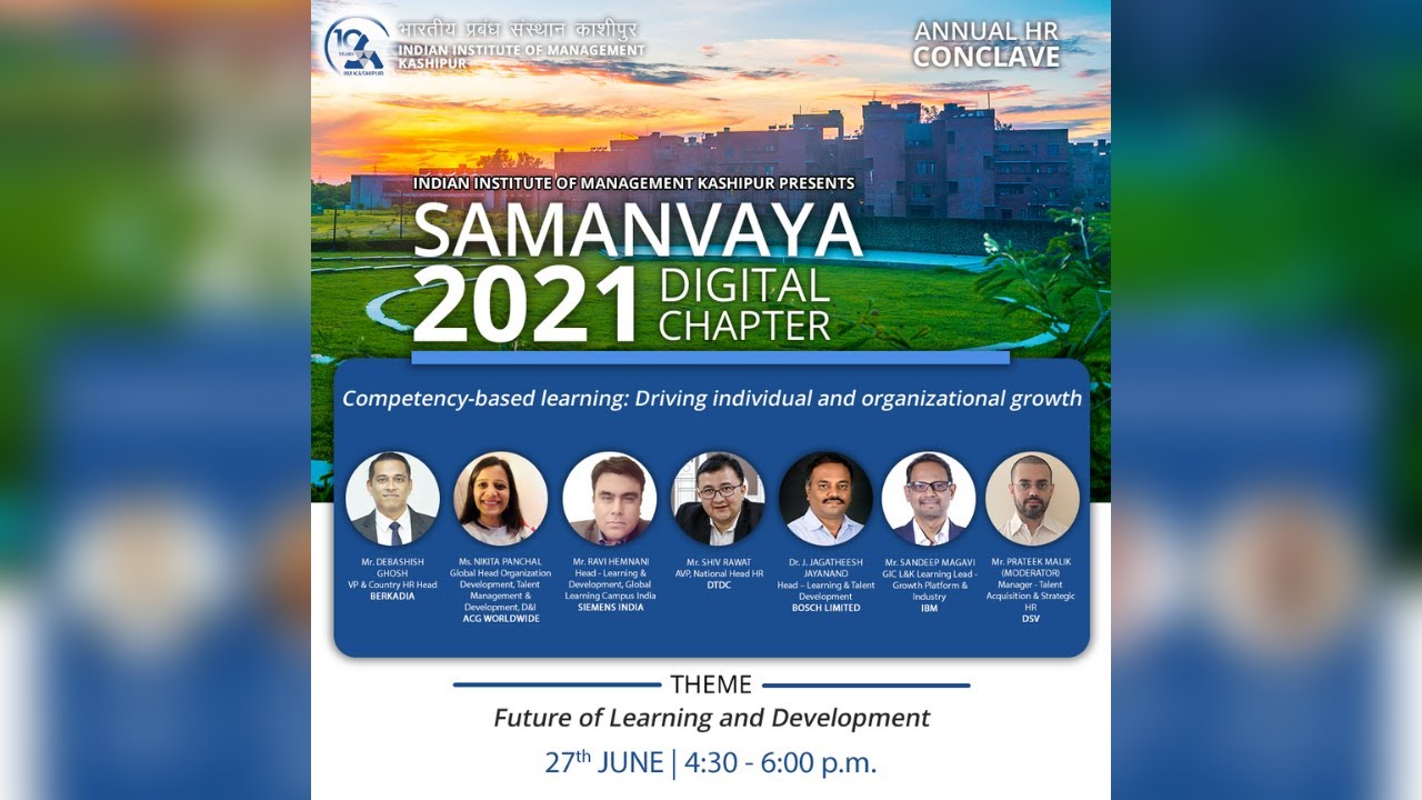 IIM Kashipur | Samanvaya 2021 | Annual HR Conclave