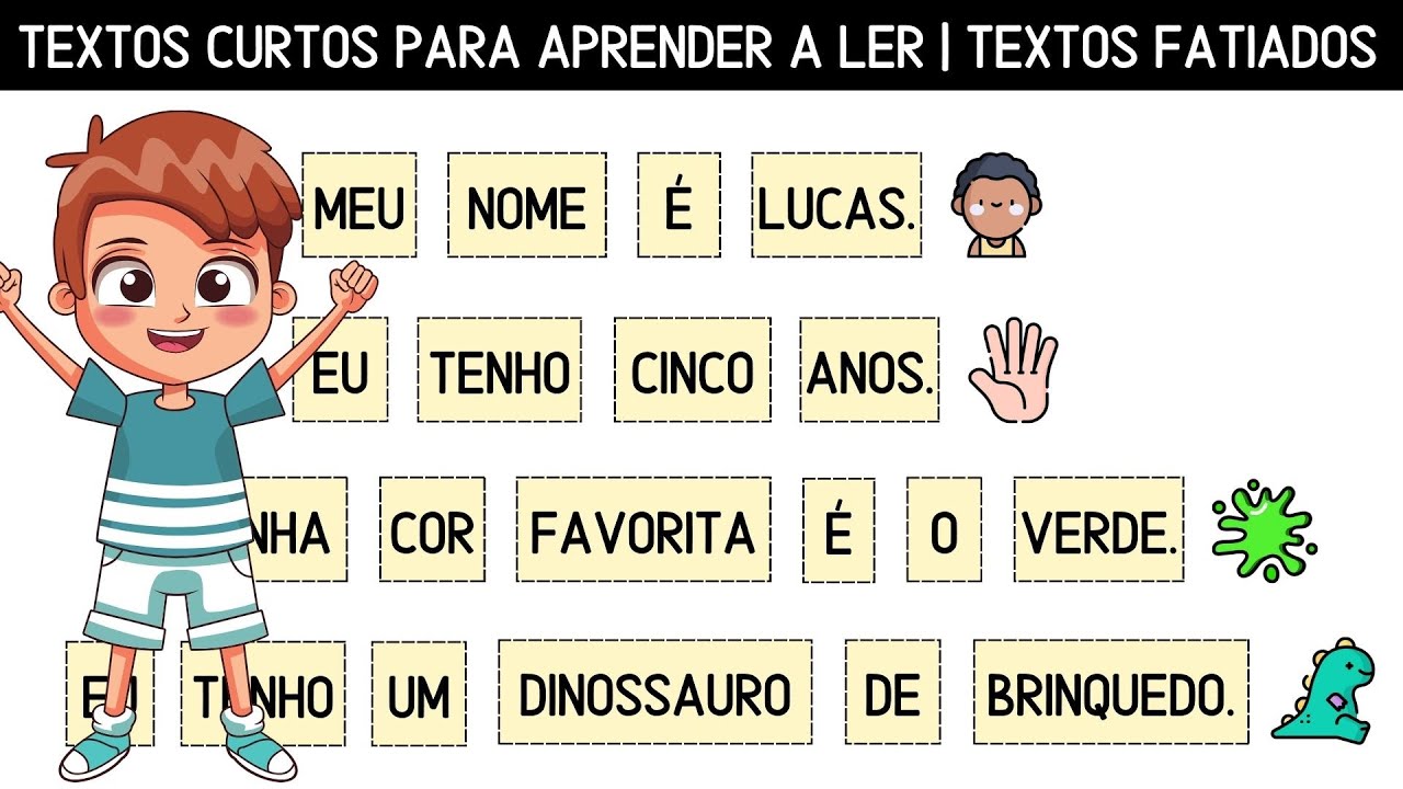 Aprender a ler e escrever | Textos fatiados | Aprender as sílabas | Textos para 1 e 2 anos | Letras