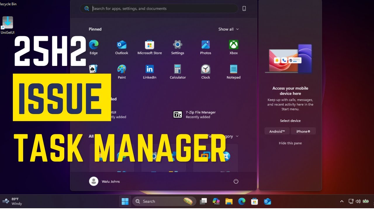 Ошибка обновления Windows 11 25H2 ИСПРАВЛЕНА! (Диспетчер задач не закрывается &mdash; KB5067036)