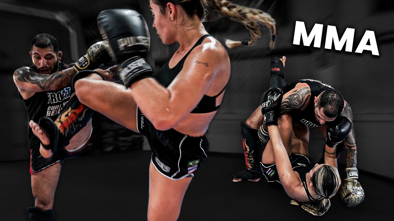 MEU PRIMEIRO SPARRING DE MMA | striking & grappling / maria vieira