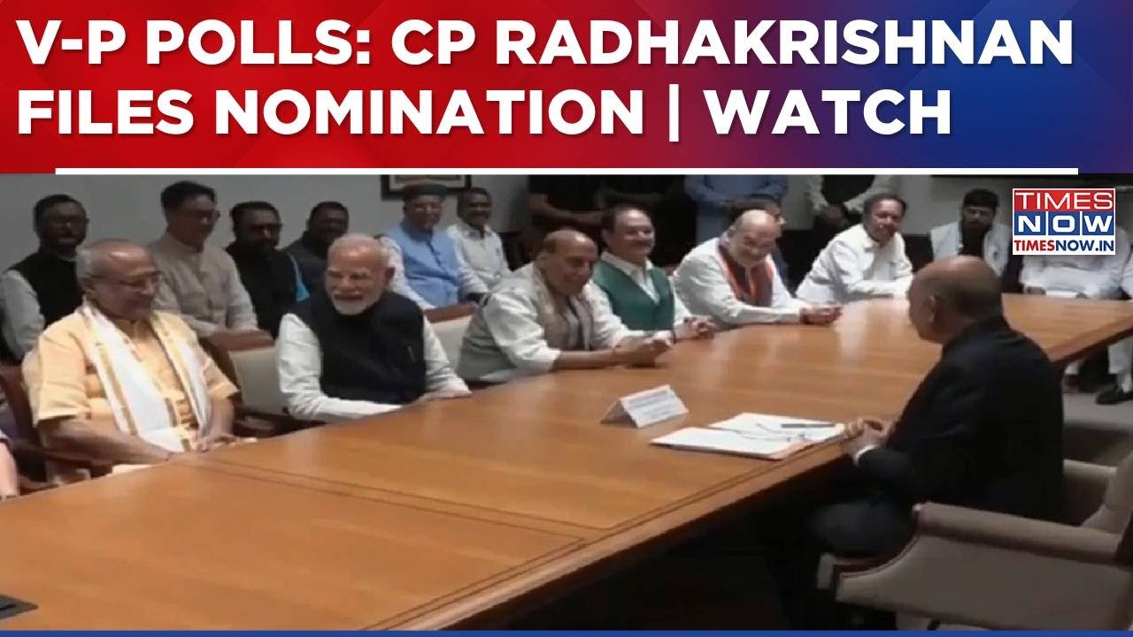 Vice Presidential Election: CP Radhakrishnan Files Nomination In Presence Of PM Modi, NDA Leaders