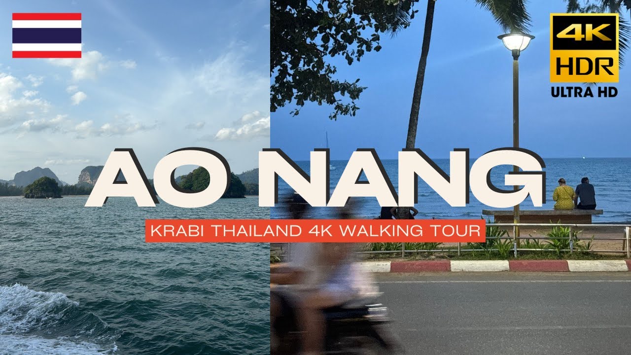 AO NANG, Krabi, Thailand Day Walking Tour 2024 [4K HDR]