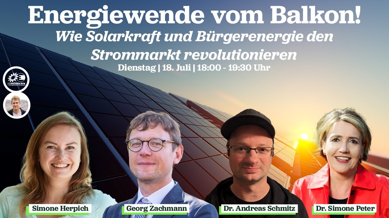 Webinar: Energiewende vom Balkon! Wie Solarkraft und Bürgerenergie den Strommarkt revolutionieren