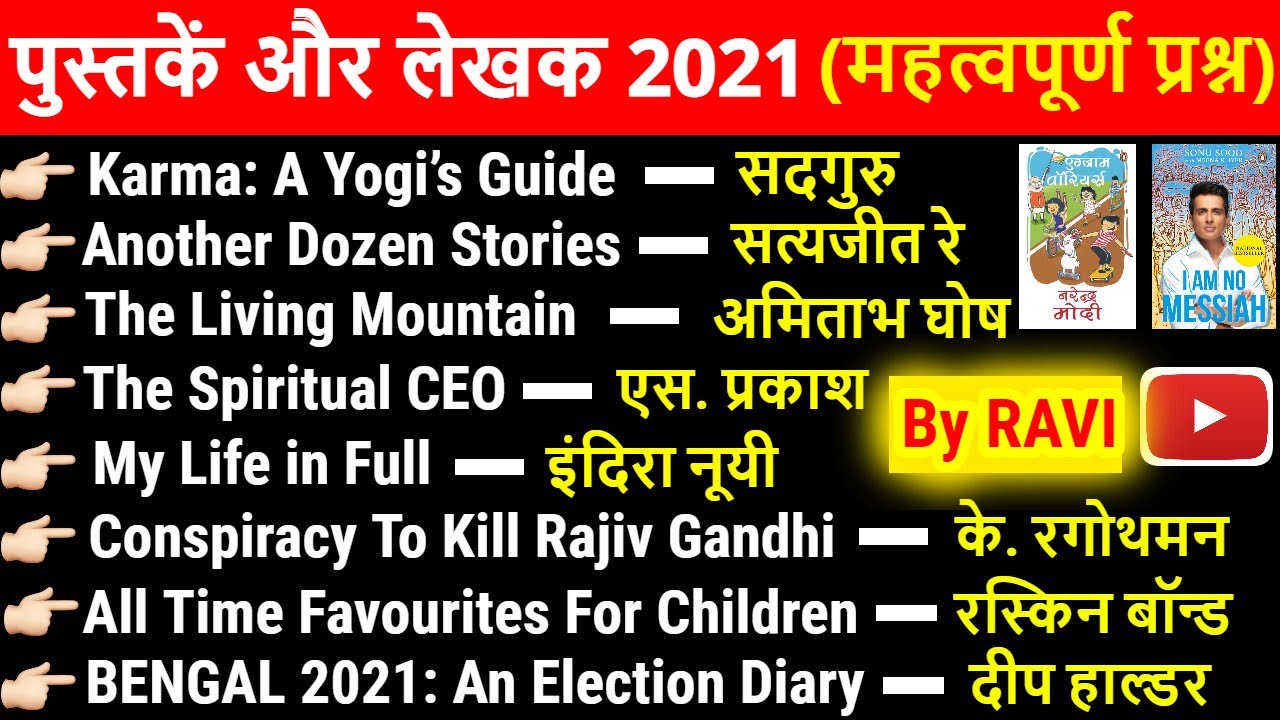 Current Affairs- पुस्तकें और लेखक 2021 | Books and Authors 2021 | Pustak aur unke lekhak in Hindi