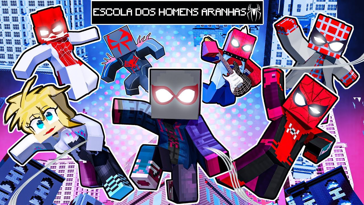Minecraft: ESCOLA HOMEM ARANHA - O FILME