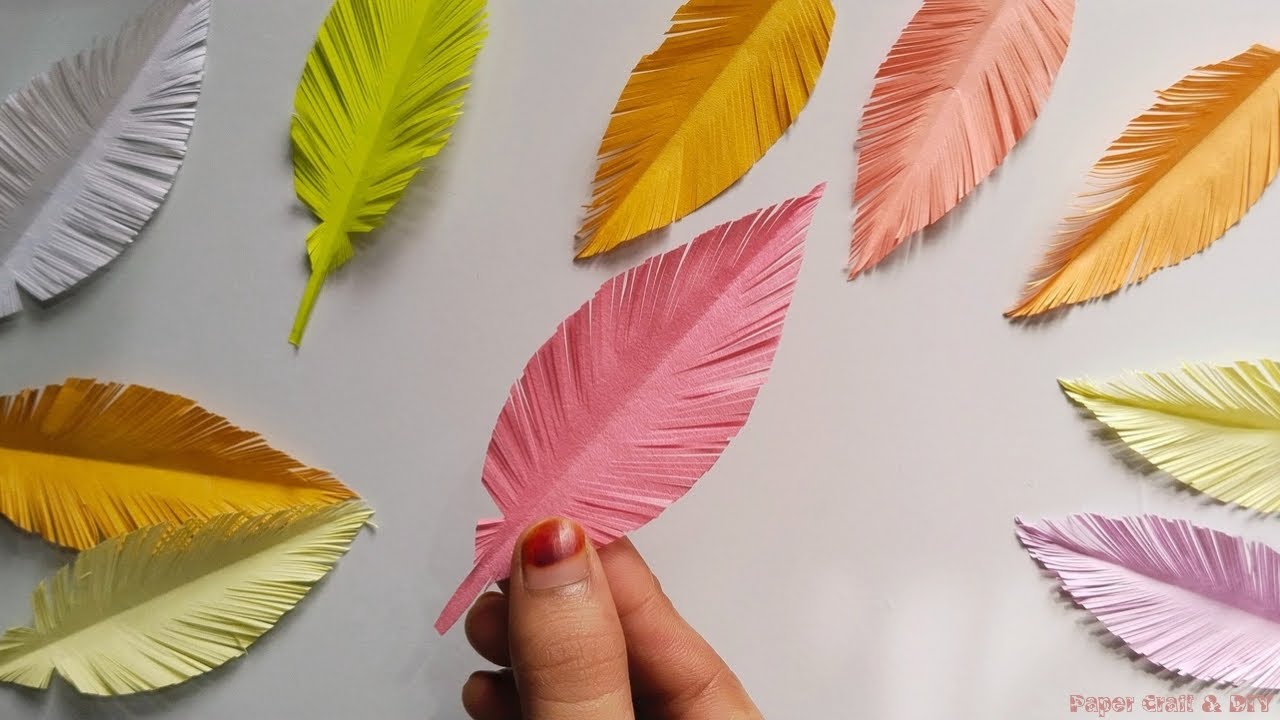 Easy way of making feather || Paper Craft & DIY ||Paper Craft & DIY | making aesthetic feather
