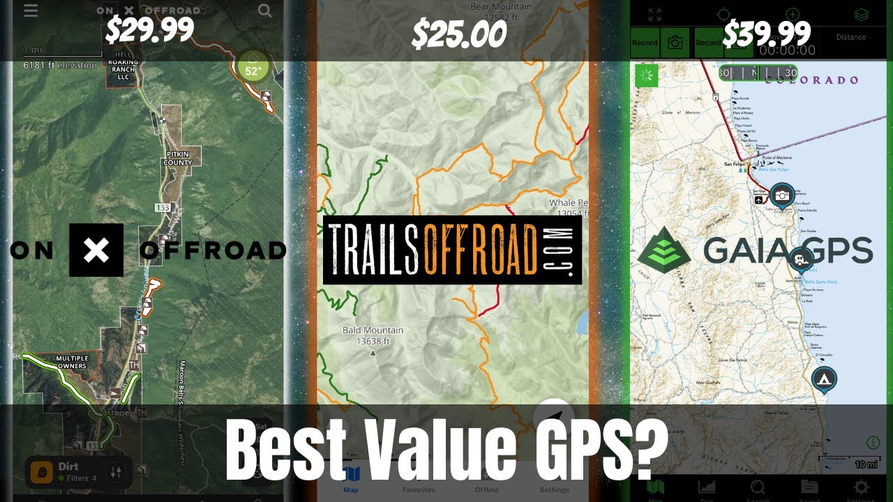 В чём разница между приложениями GPS? | Onx Off Road | Trails Off Road | GAIA GPS