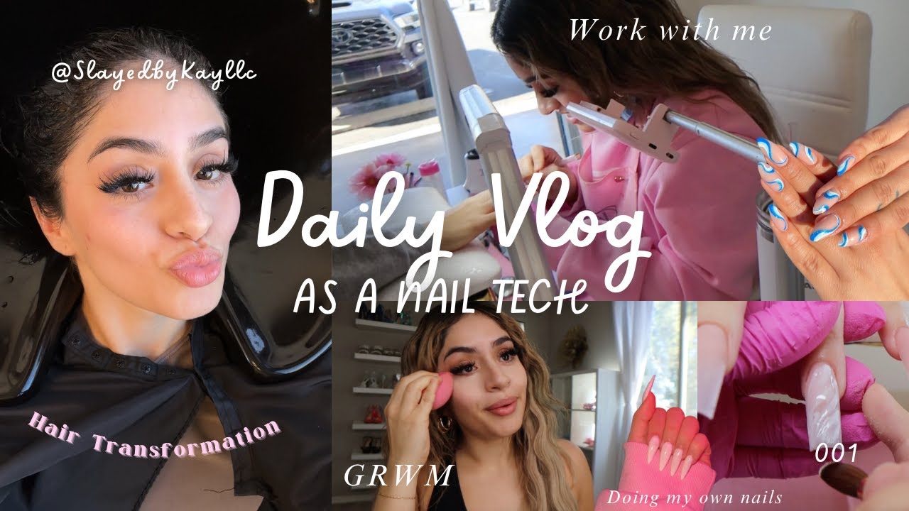 VLOG | The Thrilling Story Behind Day in the Life of a Nail Tech (new year hair transformation)