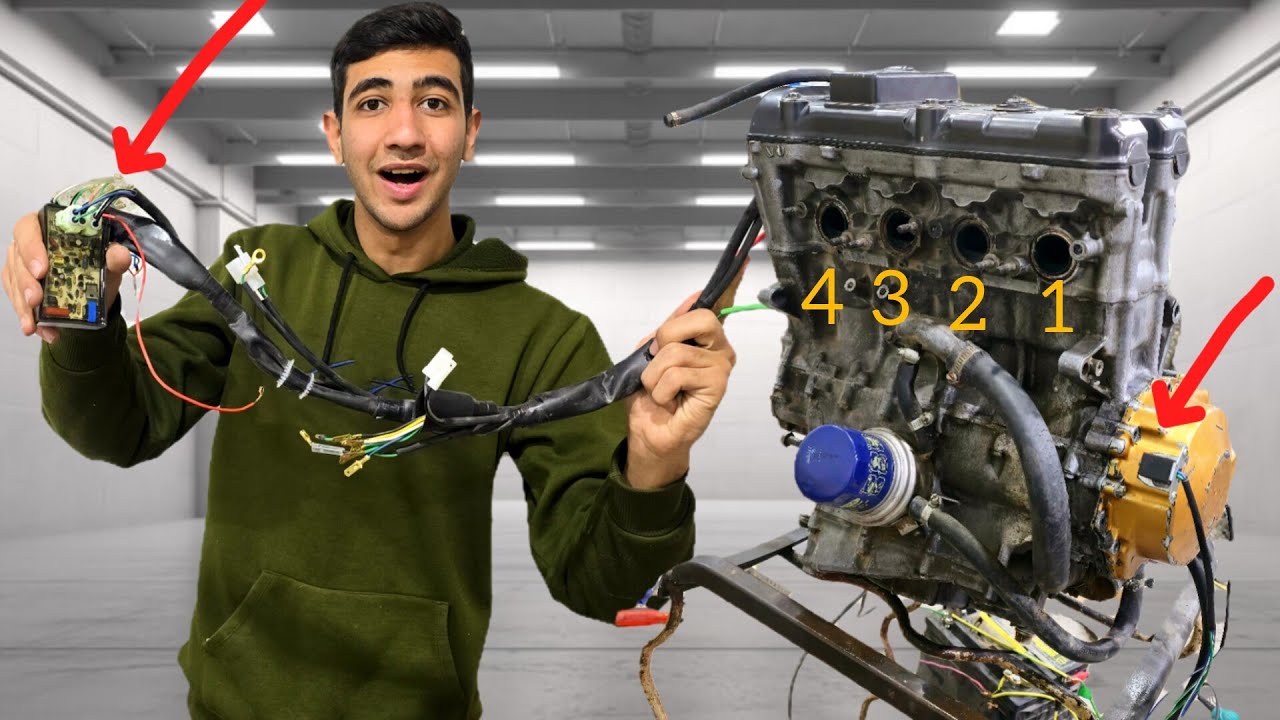 یک قدمی روشن کردن cbr900rr (کل سیستم جرقه هوندایی شد)