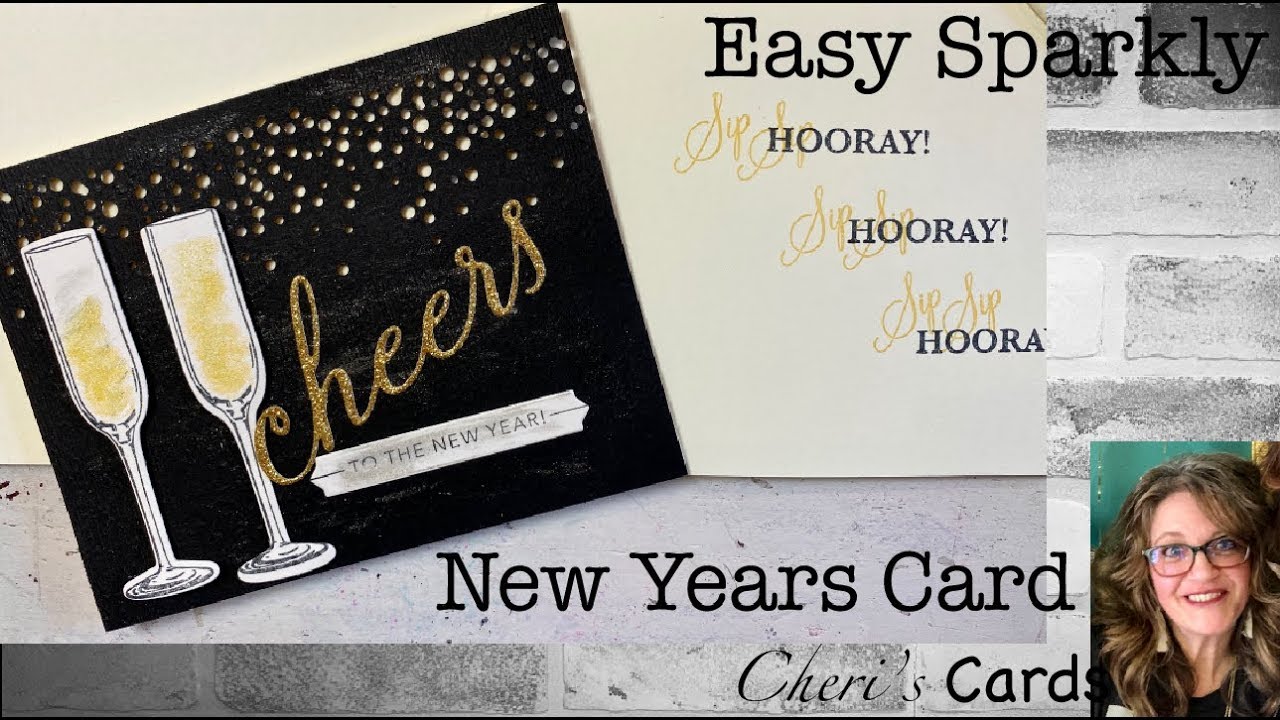 Sip Sip Hooray Cheers To That: New Year's Card Stampin' Up! Tutorial