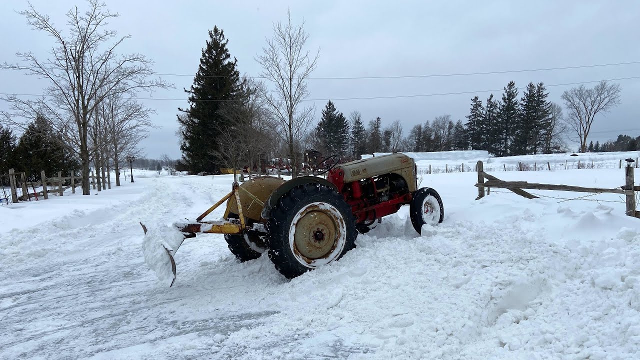 Ford 8N Tractor Clears 15 Inch Snow Drift