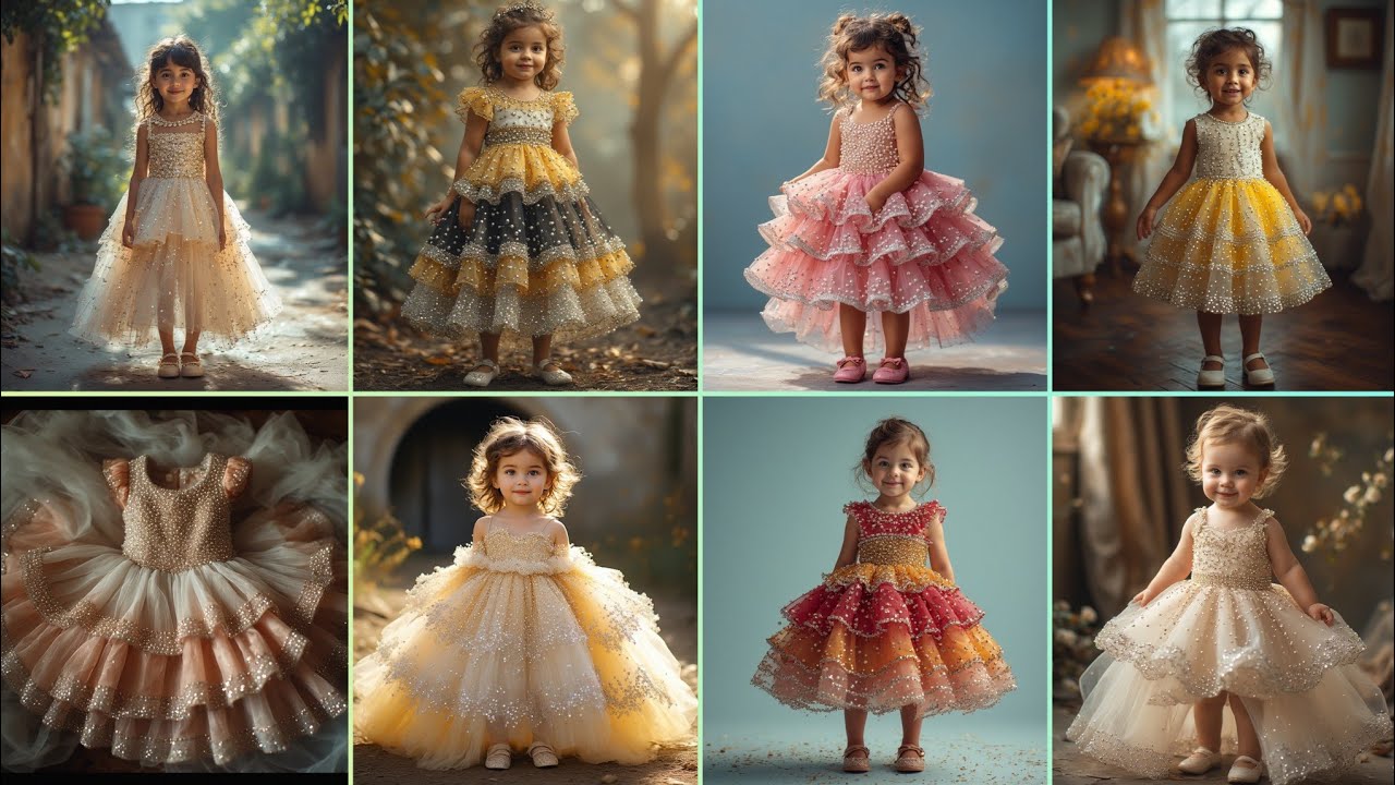 Beautiful Kids Party Dress Collection 2025 | Gorgeous Baby Frock Designs for Girls