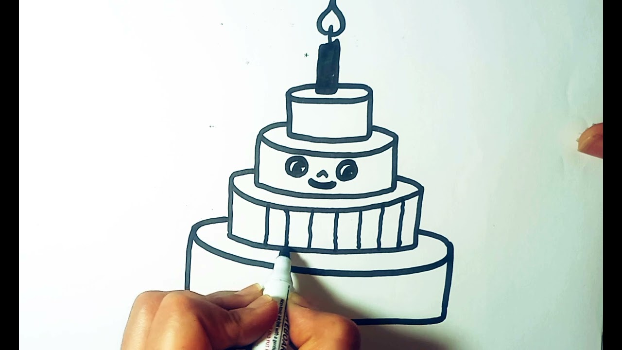 Draw This Adorable Birthday Cake in Just 4 Minutes! 🖌️🎉