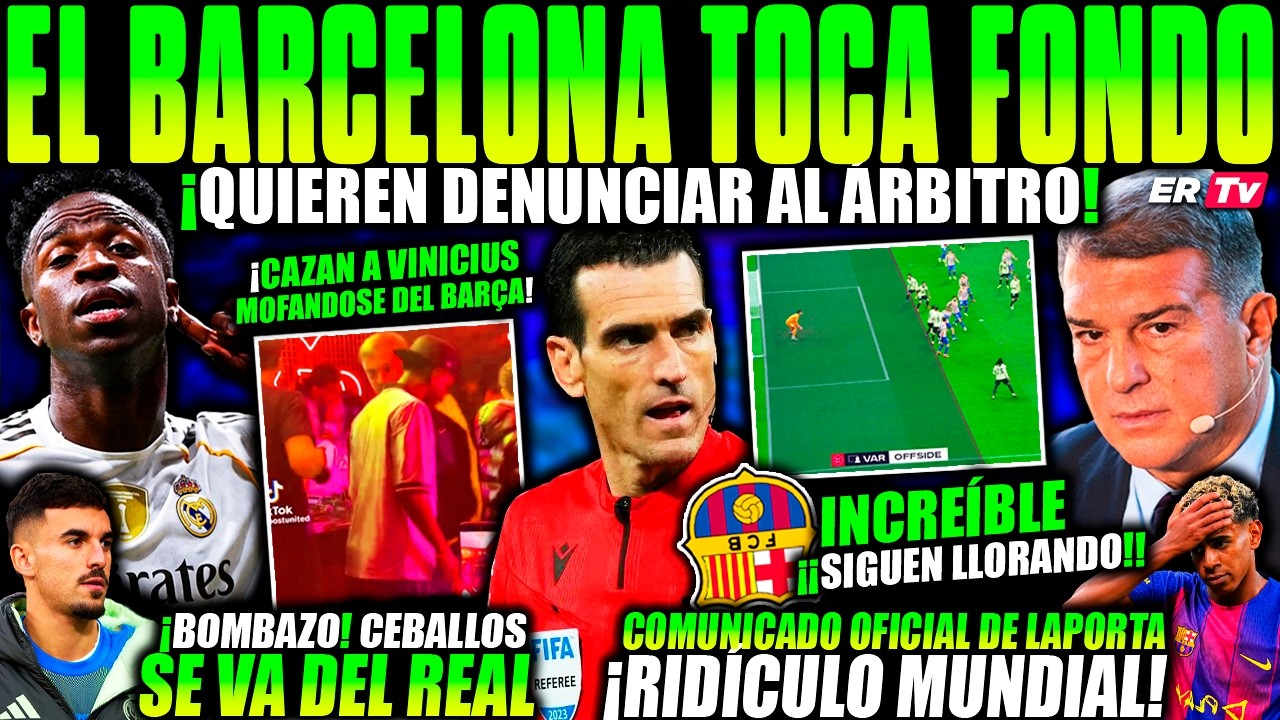 💥¡SON UN MEME! BARÇA QUIERE DENUNCIAR ÁRBITRO TRAS la HUMILLACIÓN del ATLÉTICO ¡LAPORTA ENLOQUECE!