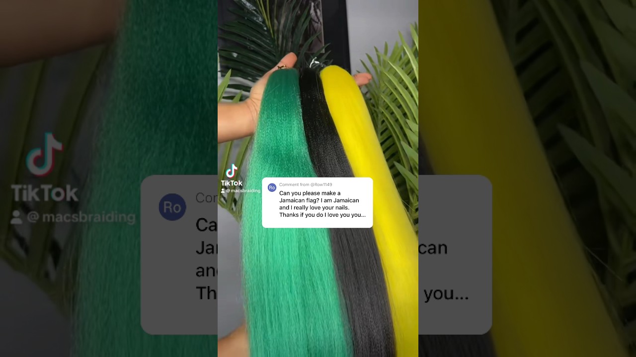 DIY JAMAICA 🇯🇲 FLAG | CUSTOM COLOR BLEND #diy #shortvideo #shorts #colors #coloring #viral #hair