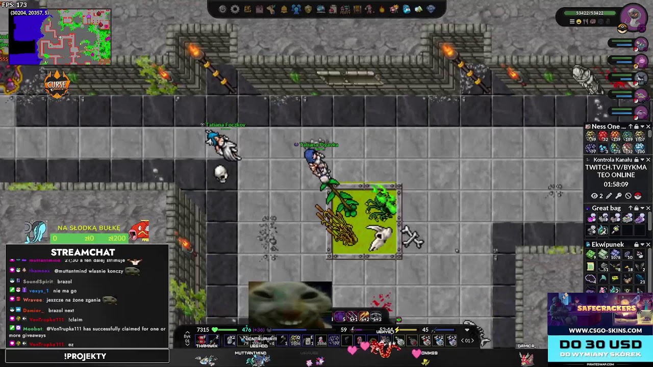 Tibia Pokemon - Środowy Stream dodatkowy 🐟 PxG/PokeXGames💪