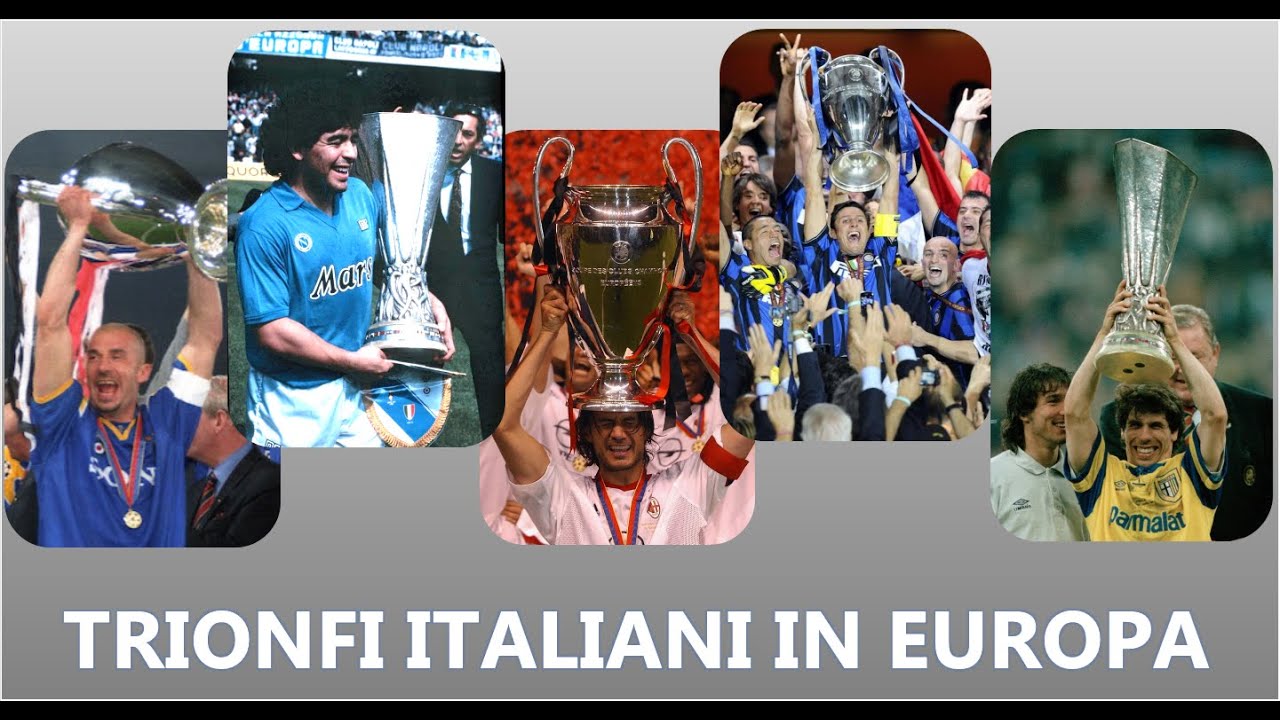 Tutte le vittorie italiane nelle coppe europee