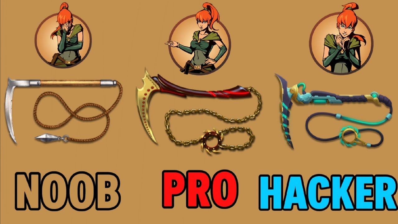Shadow Fight 2 Kusarigama vs Blood Reaper vs Matter Splitter