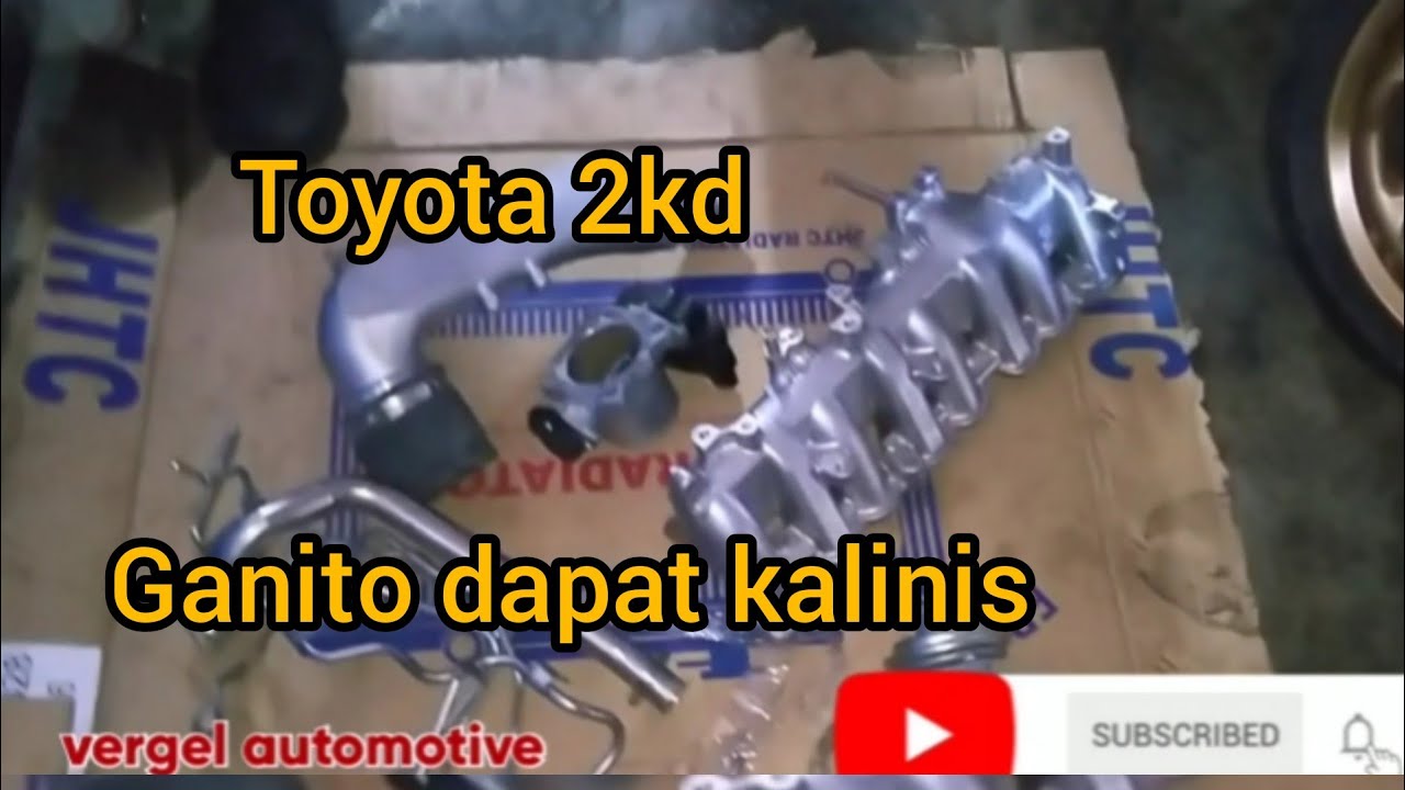 2kd Toyota engine intake manifold cleaning