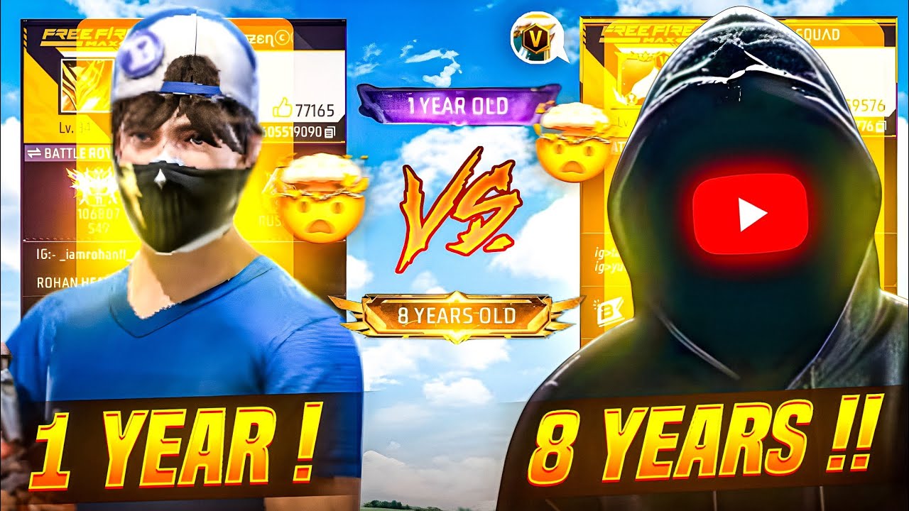 1 Year Old FF  I'd Vs 8 Years Old FF ID's 🙀 Which is best ? Searching 8 Years Old Players in 2026 🤯