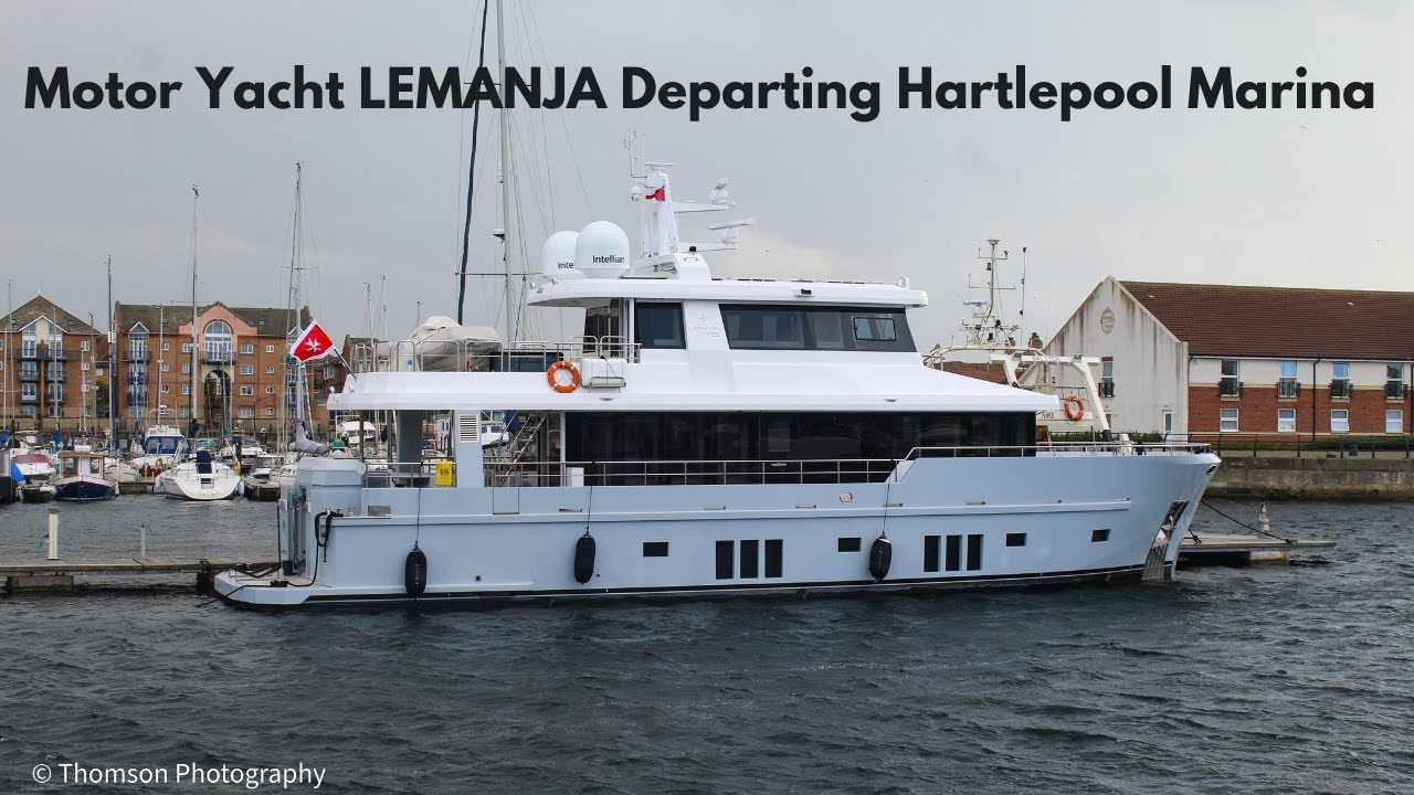Motor Yacht LEMANJA Departing Hartlepool Marina on Friday 14th June 2024