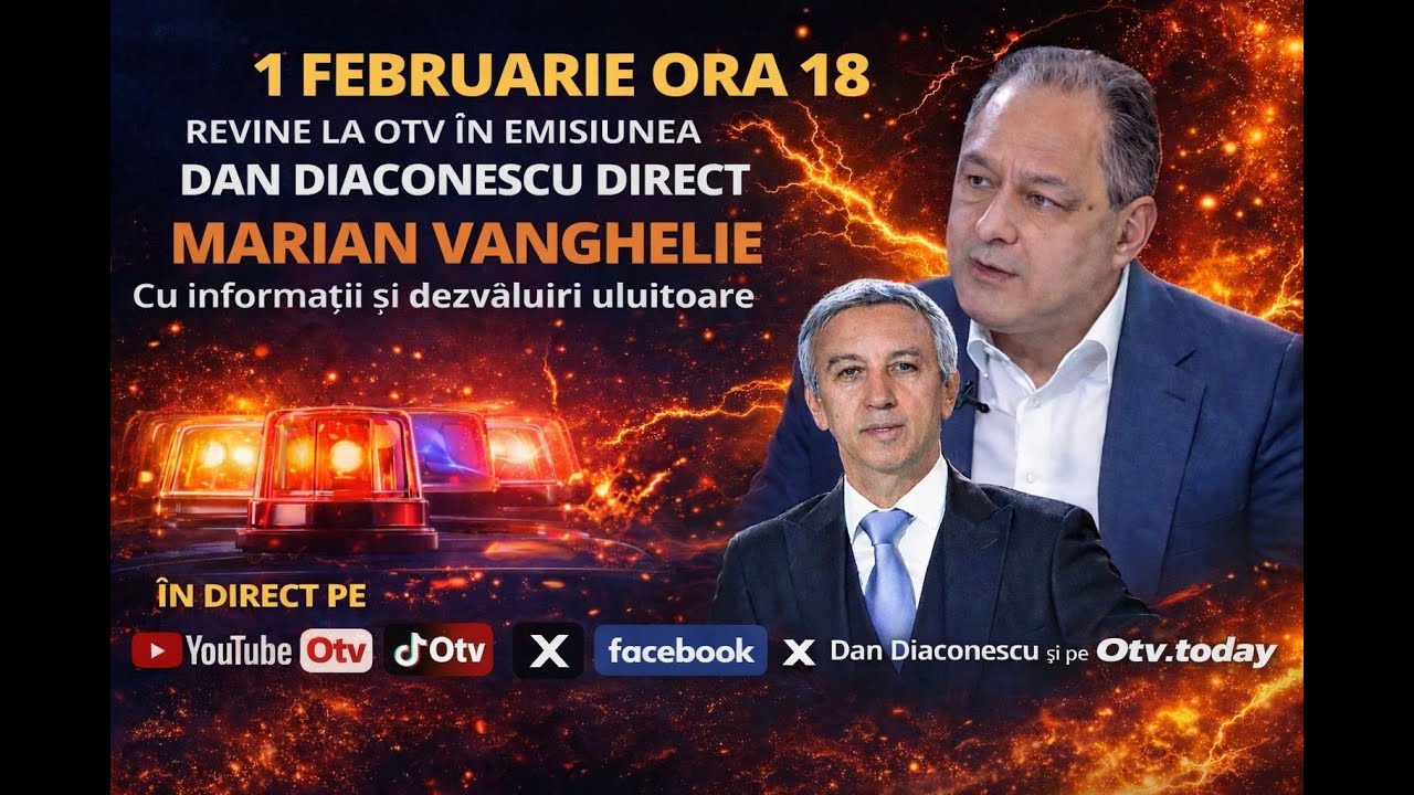MARIAN VANGHELIE REVINE LA OTV CU INFORMATII SI DEZVALUIRI ULUITOARE