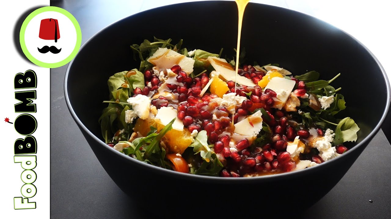 #183 Frisse Zomerse Maaltijdsalade met Granaatappel | Saladedressing |  Foodbomb