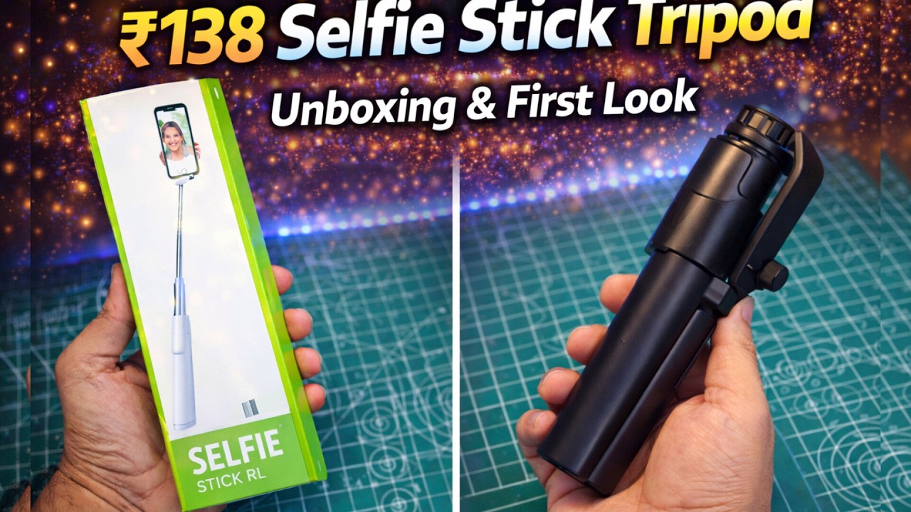 Only ₹138 Selfie Stick Tripod 😱 Unboxing & First Look | Crazy Experiments