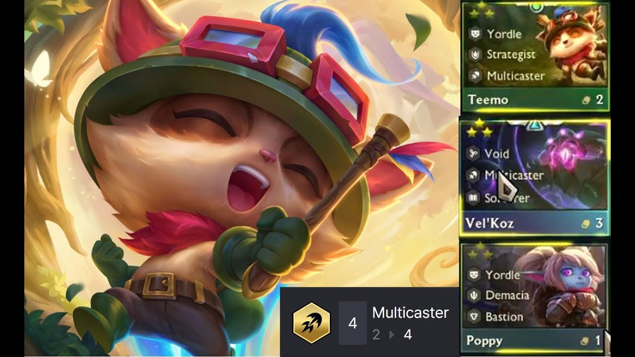 Teamfight Tactics -  Set 9 Anti Demacia Meta, Multicaster build