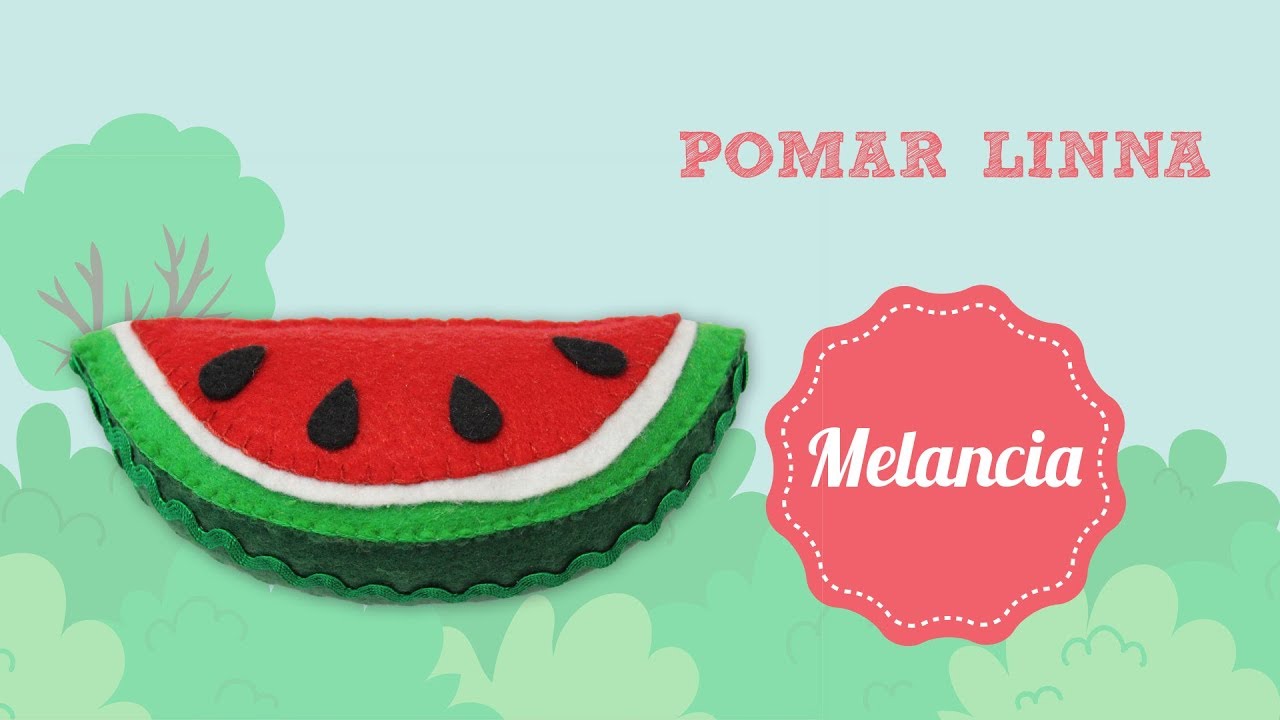 ✎ Passo a Passo: Melancia em Feltro - Ateliê Linna
