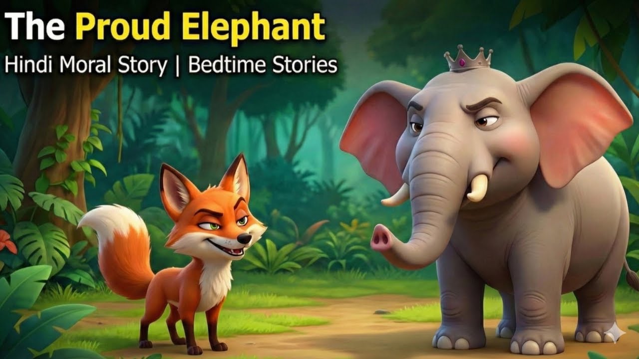 The Proud Elephant and the Clever Fox 🦊 | Hindi Moral Story