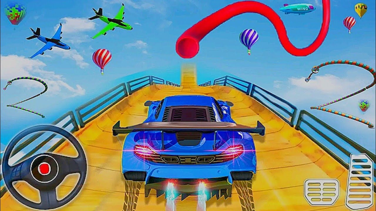 Mega Ramp Super Car Racing 3D - Extreme Car Stunt - Android Gameplay. 