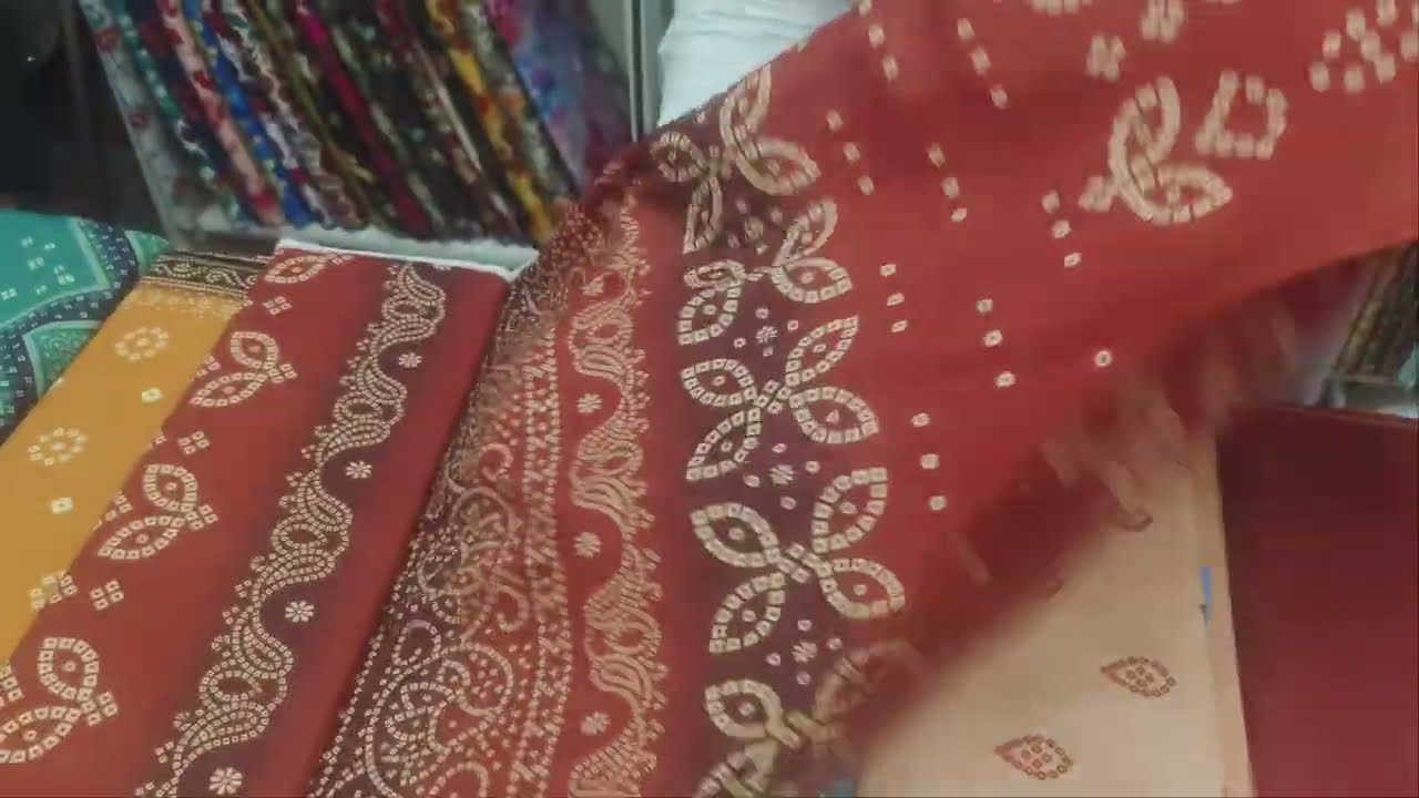 Lawn Chunari print with Chifoon bamber Dupata 3pc Premium Quality ✅
