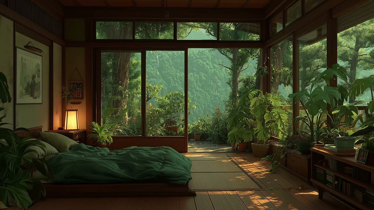 Calm Rain Piano 🎹 | Peaceful Bedroom Ambience and Rain on Window | 3 Hours Relax Study Calm Healing