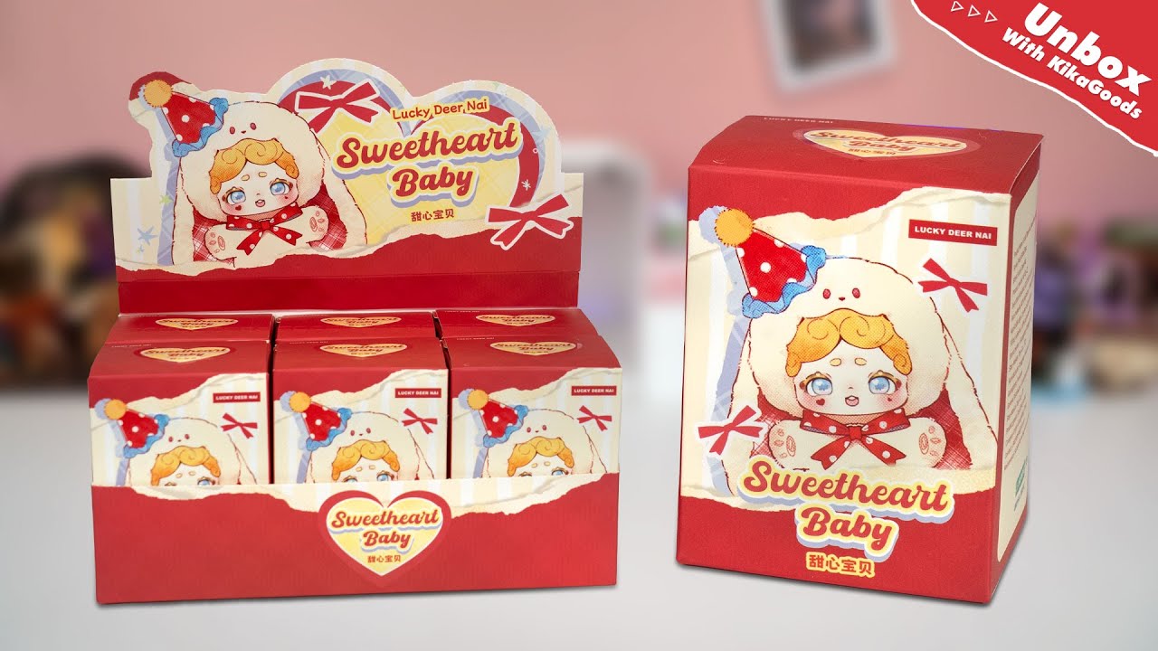 Распаковка плюшевой игрушки Lucky Deer Nai Sweetheart Baby Series в закрытой коробке #kikagoods #...