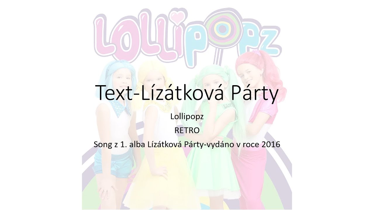 Text-Lollipopz RETRO-Lízátková Párty