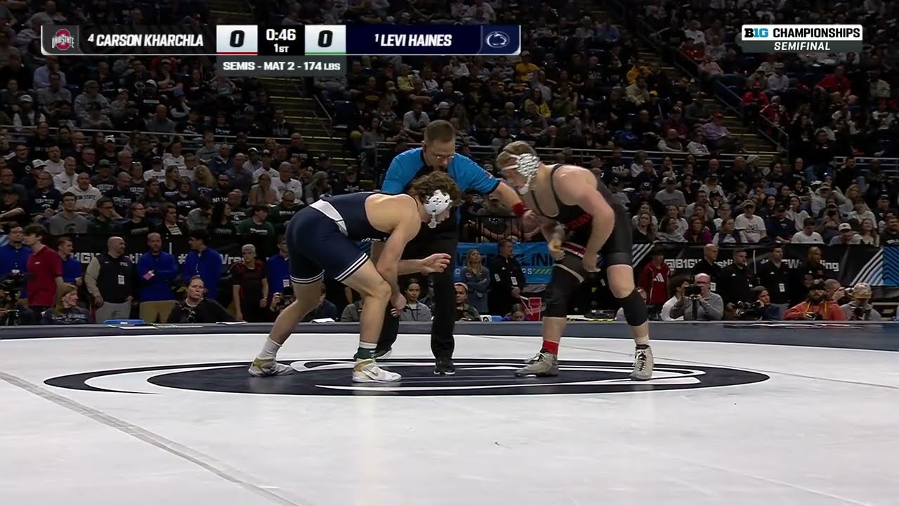 174 LBs Semifinals: Carson Kharchla vs. Levi Haines | 2026 Big Ten Wrestling Championship