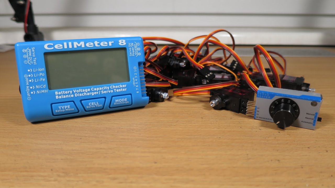 Testing 24x MG90S servos from Banggod Using AOK CellMeter