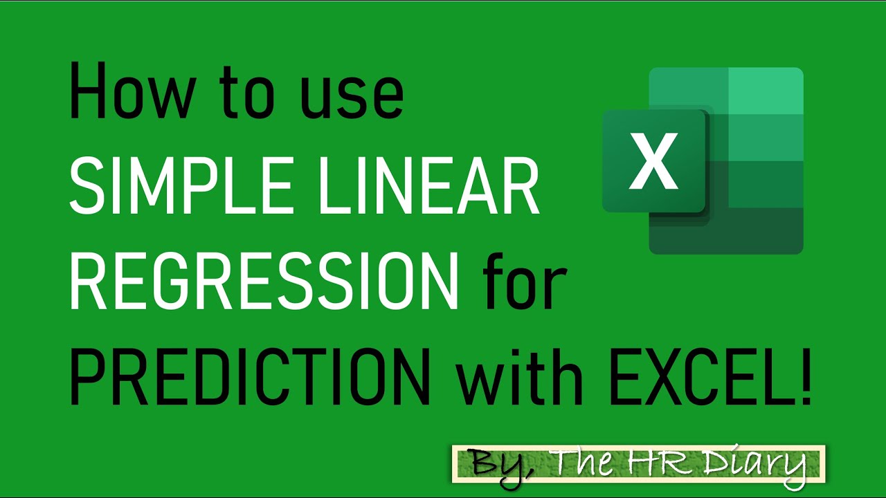 How to use Simple Linear Regression for Prediction with Excel!