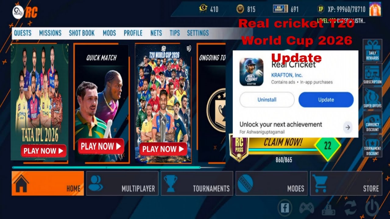 Real Cricket New update T20 World Cup 2026 Tournament #realcricket24 #gamechanger 
