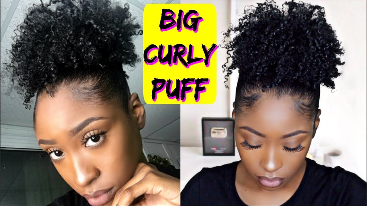 How To: BIG SLEEK High Puff on Short Natural Hair | Super Defined Curls!