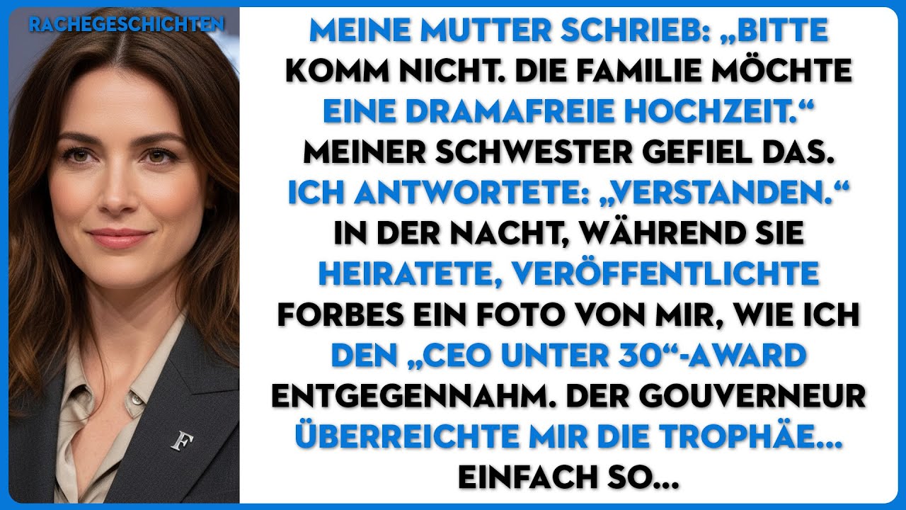 MEINE MUTTER SCHRIEB: „BITTE KOMM NICHT. DIE FAMILIE MÖCHTE EINE DRAMAFREIE HOCHZEIT.“