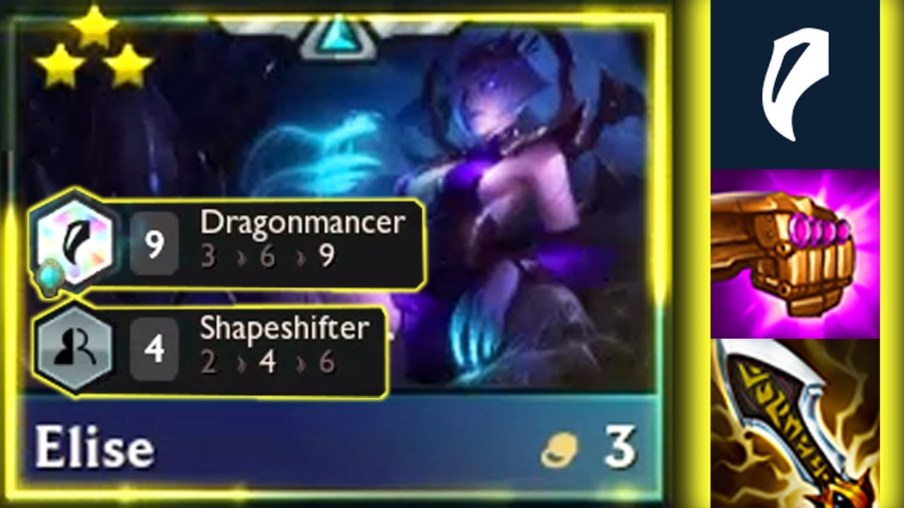 9 Dragonmancer 4 Shapeshifter Elise 3 Star ⭐⭐⭐ | TFT Set 7 Dragonlands