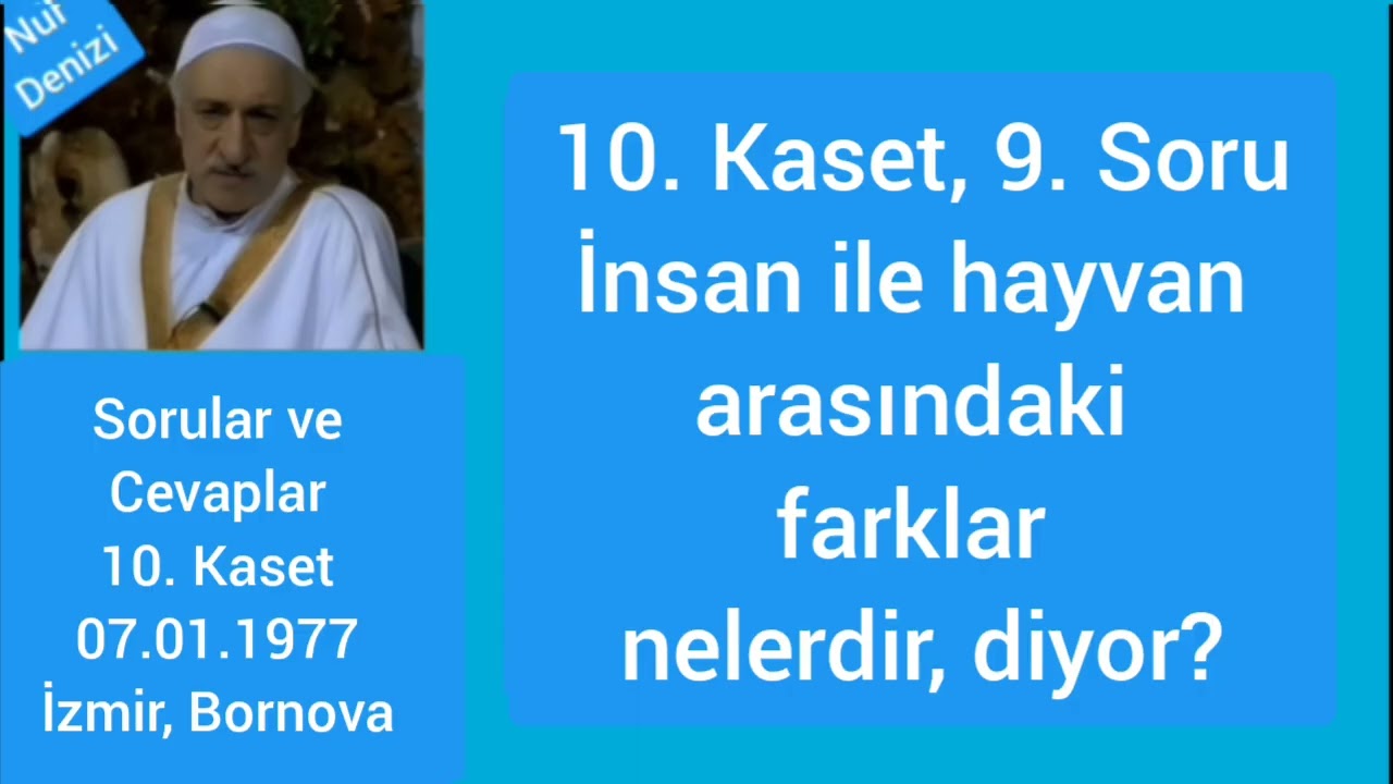 101)(10-9-sc16)İnsan ile hayvan arasındaki farklar nelerdir, diyor? / İzmir, Bornova - 07.01.1977