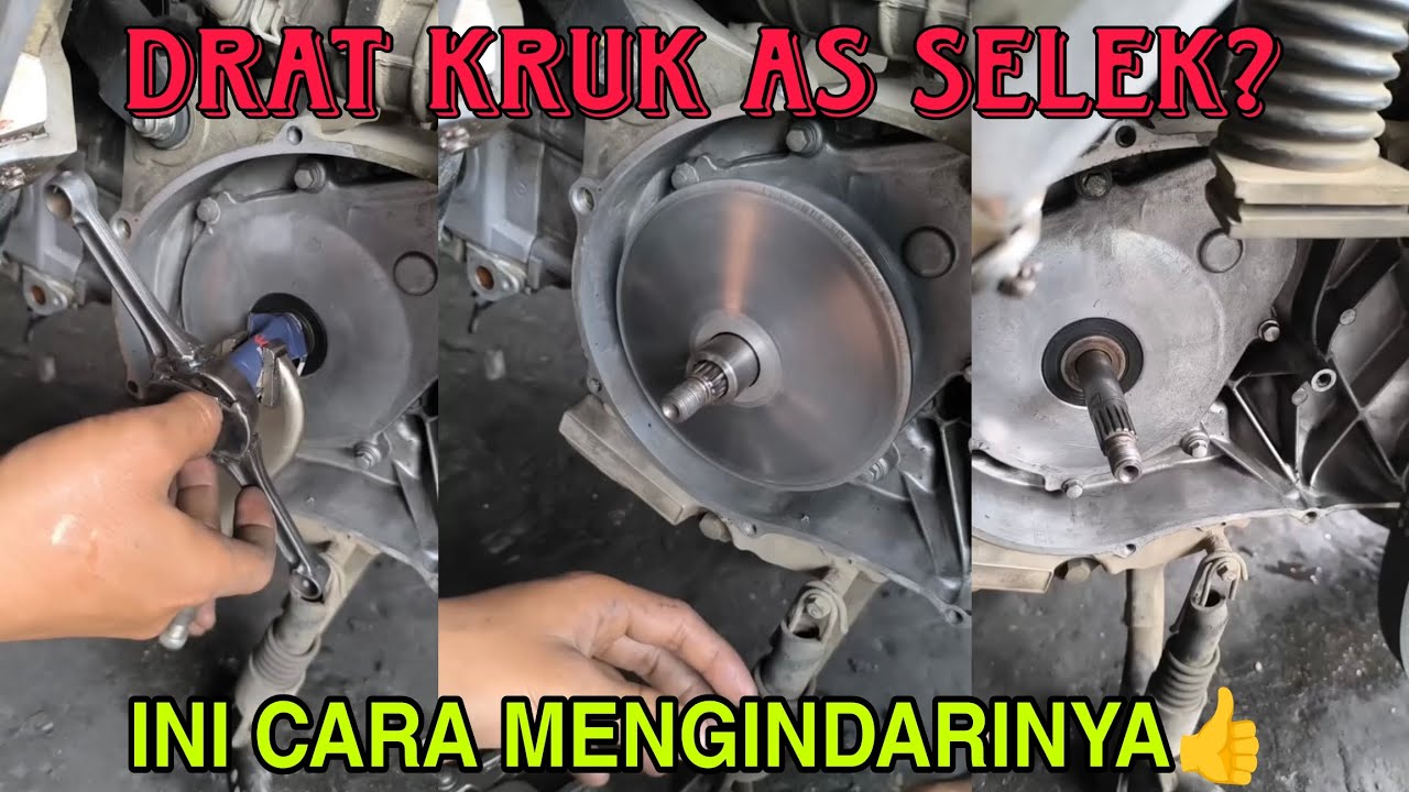 Drat kruk as di motor sering rusak/selek saat bongkar magnet?salah teknik, drat bisa cepat habis.